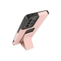 Newface Samsung Galaxy A53 5G Kılıf Mega Standlı Silikon - Pudra