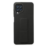 Newface Samsung Galaxy A22 Kılıf Mega Standlı Silikon - Siyah