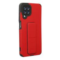Newface Samsung Galaxy A22 Kılıf Mega Standlı Silikon - Kırmızı