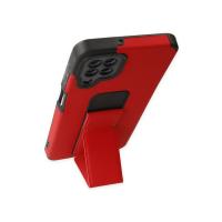 Newface Samsung Galaxy A22 Kılıf Mega Standlı Silikon - Kırmızı