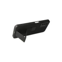 Newface Samsung Galaxy A03S Kılıf Mega Standlı Silikon - Siyah