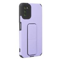 Newface Samsung Galaxy A03S Kılıf Mega Standlı Silikon - Lila