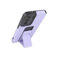 Newface Samsung Galaxy S21 FE Kılıf Mega Standlı Silikon - Lila