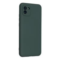 Newface Samsung Galaxy A03 Kılıf Nano içi Kadife Silikon - Koyu Yeşil