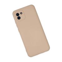 Newface Samsung Galaxy A03 Kılıf Nano içi Kadife Silikon - Pudra