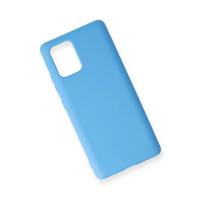 Newface Samsung Galaxy A91 / S10 Lite Kılıf Nano içi Kadife Silikon - Mavi