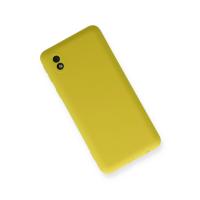 Newface Samsung Galaxy A01 Core Kılıf Nano içi Kadife Silikon - Sarı