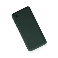 Newface Samsung Galaxy A01 Core Kılıf Nano içi Kadife Silikon - Koyu Yeşil