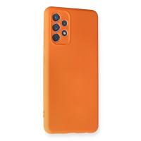 Newface Samsung Galaxy A32 Kılıf Nano içi Kadife Silikon - Turuncu