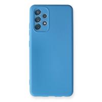 Newface Samsung Galaxy A32 Kılıf Nano içi Kadife Silikon - Mavi