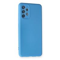 Newface Samsung Galaxy A32 Kılıf Nano içi Kadife Silikon - Mavi