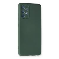 Newface Samsung Galaxy A32 Kılıf Nano içi Kadife Silikon - Koyu Yeşil