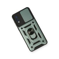 Newface Samsung Galaxy A02 Kılıf Pars Lens Yüzüklü Silikon - Yeşil