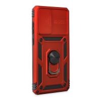 Newface Samsung Galaxy A72 Kılıf Pars Lens Yüzüklü Silikon - Kırmızı