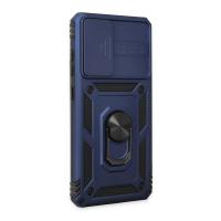 Newface Samsung Galaxy A72 Kılıf Pars Lens Yüzüklü Silikon - Lacivert