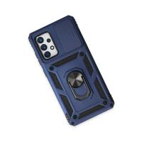 Newface Samsung Galaxy A72 Kılıf Pars Lens Yüzüklü Silikon - Lacivert