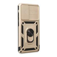 Newface Samsung Galaxy A72 Kılıf Pars Lens Yüzüklü Silikon - Gold