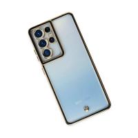 Newface Samsung Galaxy S21 Ultra Kılıf Liva Lens Silikon - Siyah