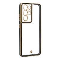 Newface Samsung Galaxy S21 Ultra Kılıf Liva Lens Silikon - Siyah