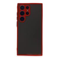 Newface Samsung Galaxy S22 Ultra Kılıf Montreal Silikon Kapak - Kırmızı