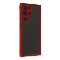 Newface Samsung Galaxy S22 Ultra Kılıf Montreal Silikon Kapak - Kırmızı