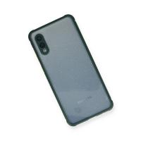 Newface Samsung Galaxy A02 Kılıf Miami Şeffaf Silikon - Koyu Yeşil