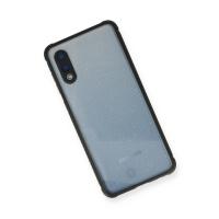 Newface Samsung Galaxy A02 Kılıf Miami Şeffaf Silikon - Siyah
