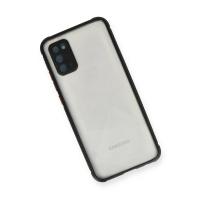 Newface Samsung Galaxy A02S Kılıf Miami Şeffaf Silikon - Siyah