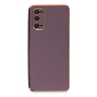 Newface Samsung Galaxy S20 Kılıf Volet Silikon - Mor