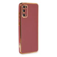 Newface Samsung Galaxy S20 Kılıf Volet Silikon - Kırmızı