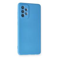 Newface Samsung Galaxy A72 Kılıf Nano içi Kadife Silikon - Mavi