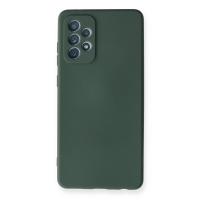 Newface Samsung Galaxy A72 Kılıf Nano içi Kadife Silikon - Koyu Yeşil