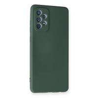 Newface Samsung Galaxy A72 Kılıf Nano içi Kadife Silikon - Koyu Yeşil