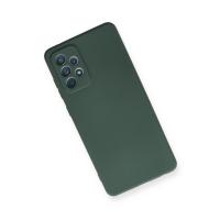 Newface Samsung Galaxy A72 Kılıf Nano içi Kadife Silikon - Koyu Yeşil