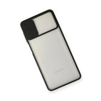 Newface Samsung Galaxy M51 Kılıf Palm Buzlu Kamera Sürgülü Silikon - Siyah