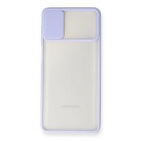 Newface Samsung Galaxy M51 Kılıf Palm Buzlu Kamera Sürgülü Silikon - Lila