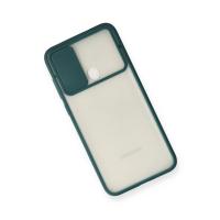 Newface Samsung Galaxy A11 Kılıf Palm Buzlu Kamera Sürgülü Silikon - Yeşil