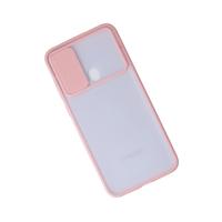 Newface Samsung Galaxy A11 Kılıf Palm Buzlu Kamera Sürgülü Silikon - Pembe