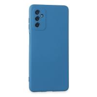 Newface Samsung Galaxy M52 5G Kılıf Nano içi Kadife Silikon - Mavi