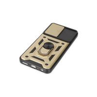 Newface Samsung Galaxy M13 Kılıf Pars Lens Yüzüklü Silikon - Gold