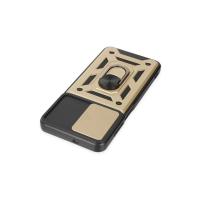 Newface Samsung Galaxy M13 Kılıf Pars Lens Yüzüklü Silikon - Gold