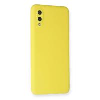 Newface Samsung Galaxy A02 Kılıf Nano içi Kadife Silikon - Sarı