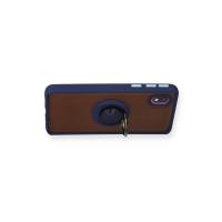 Newface Samsung Galaxy A01 Core Kılıf Montreal Yüzüklü Silikon Kapak - Lacivert