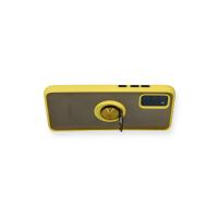 Newface Samsung Galaxy A02S Kılıf Montreal Yüzüklü Silikon Kapak - Sarı