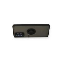 Newface Samsung Galaxy A72 Kılıf Montreal Yüzüklü Silikon Kapak - Siyah