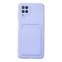 Newface Samsung Galaxy A12 Kılıf Kelvin Kartvizitli Silikon - Lila
