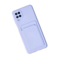 Newface Samsung Galaxy A12 Kılıf Kelvin Kartvizitli Silikon - Lila