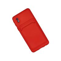 Newface Samsung Galaxy A01 Core Kılıf Kelvin Kartvizitli Silikon - Kırmızı