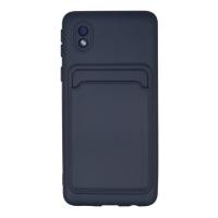 Newface Samsung Galaxy A01 Core Kılıf Kelvin Kartvizitli Silikon - Lacivert