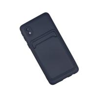 Newface Samsung Galaxy A01 Core Kılıf Kelvin Kartvizitli Silikon - Lacivert